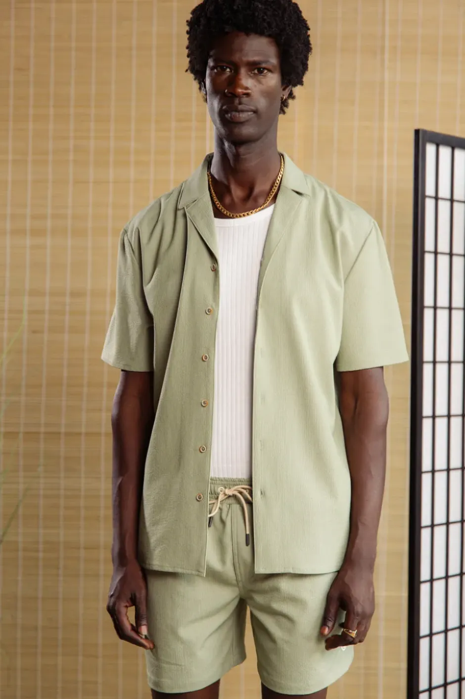 Badehosen*Colours & Sons Badehose Seersucker - Wasabi