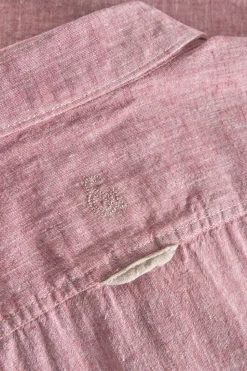 Hemden*Colours & Sons Basic Leinen Hemd Kurzarm - Mauve