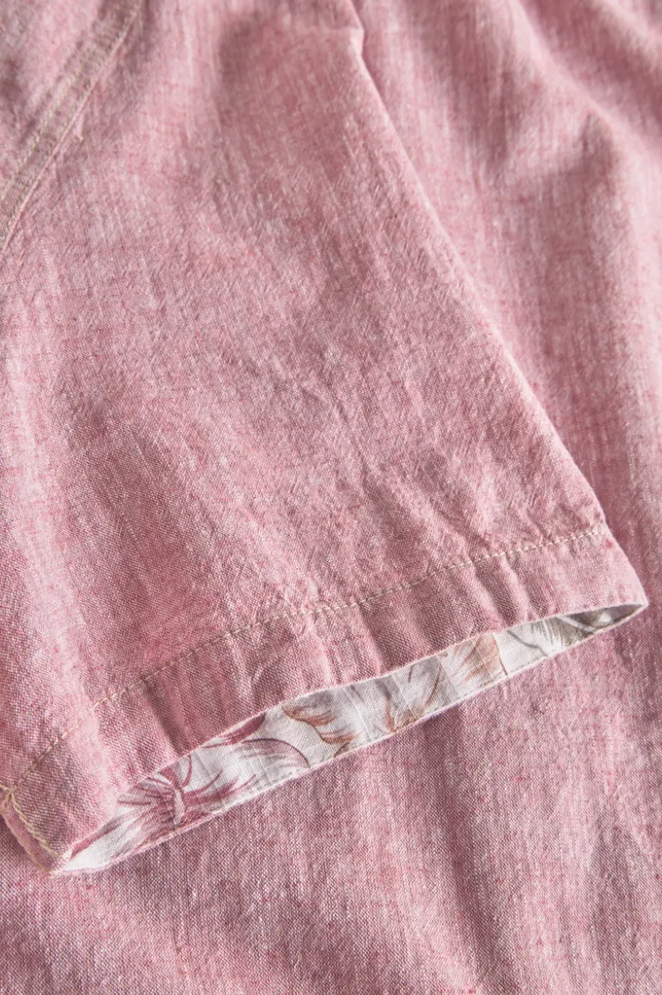 Hemden*Colours & Sons Basic Leinen Hemd Kurzarm - Mauve