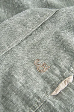 Hemden*Colours & Sons Basic Leinen Hemd Kurzarm - Sage