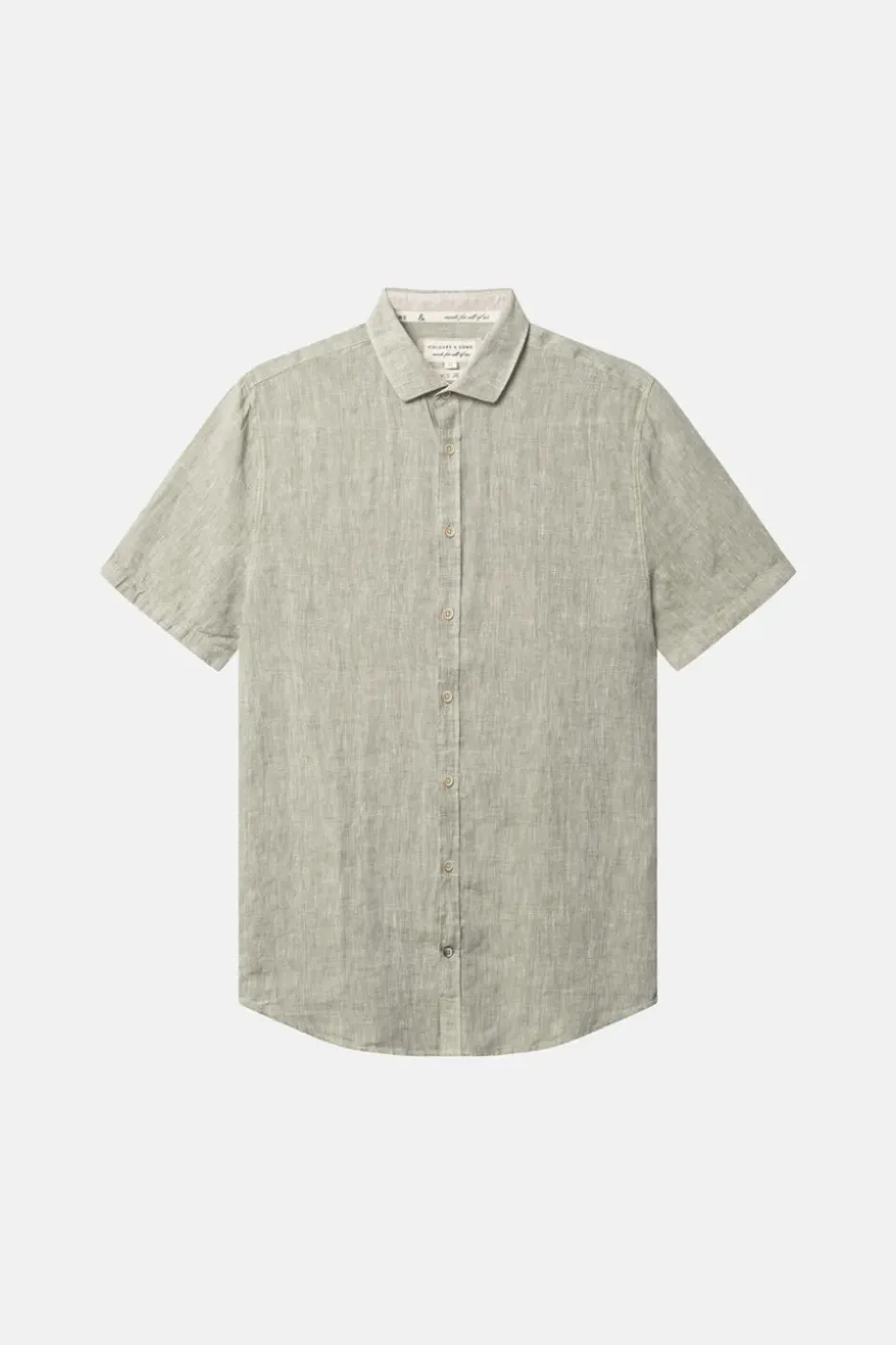 Hemden*Colours & Sons Basic Leinen Hemd - Olive
