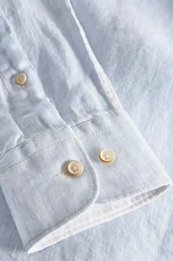 Hemden*Colours & Sons Basic Leinen Hemd - Vintage Blue