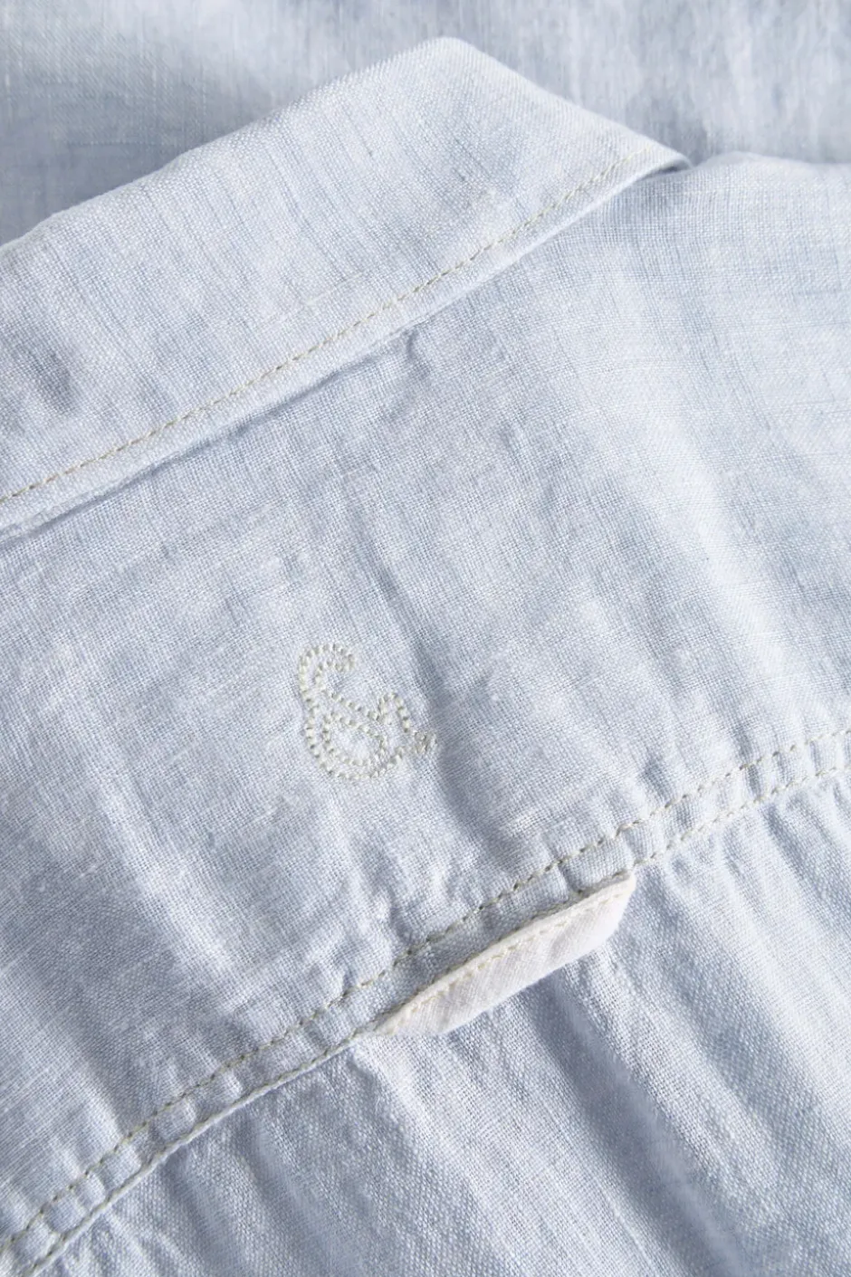 Hemden*Colours & Sons Basic Leinen Hemd - Vintage Blue
