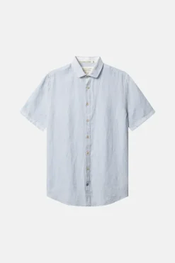 Hemden*Colours & Sons Basic Leinen Hemd - Vintage Blue