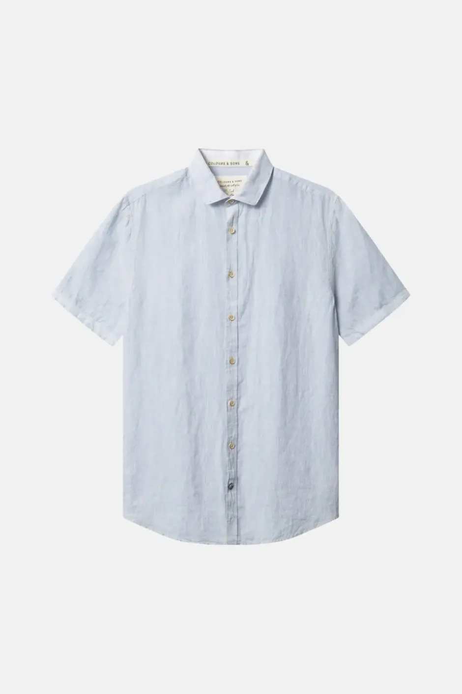 Hemden*Colours & Sons Basic Leinen Hemd - Vintage Blue