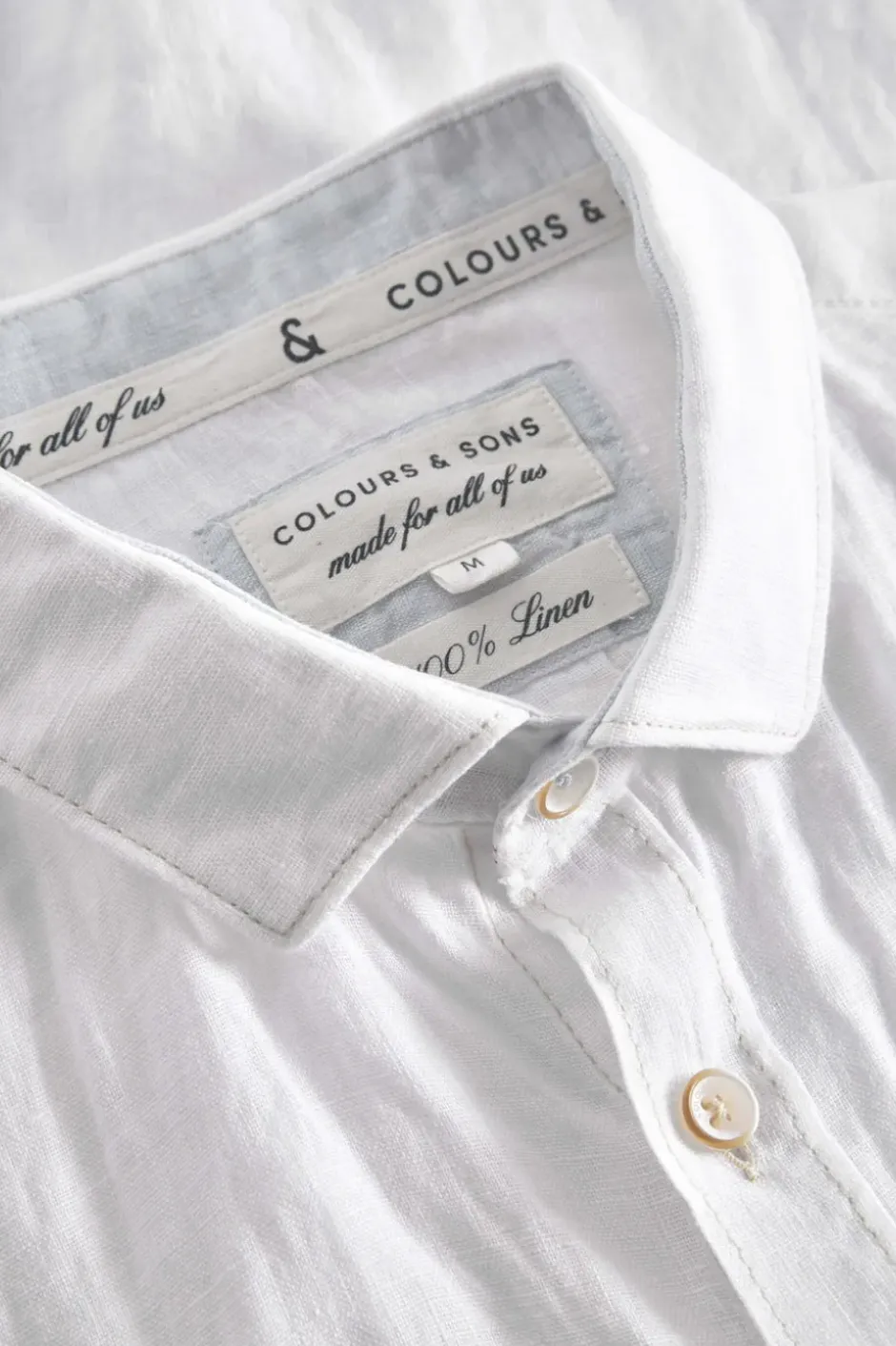 Hemden*Colours & Sons Basic Leinen Hemd - White