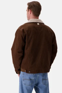 Jacken*Colours & Sons Cord Trucker Jacke-Fellkragen - Soil