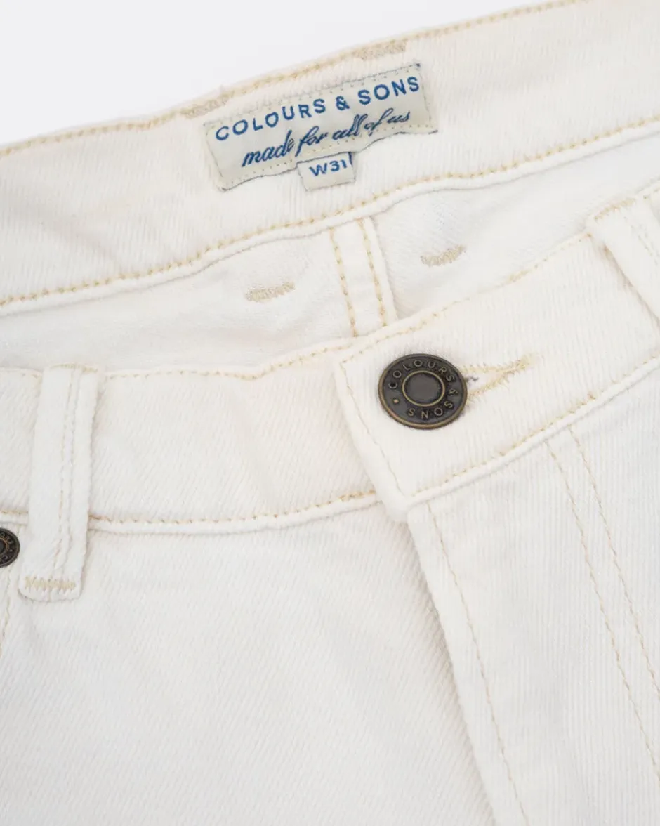 Jeans*Colours & Sons Denim Cropped - Offwhite