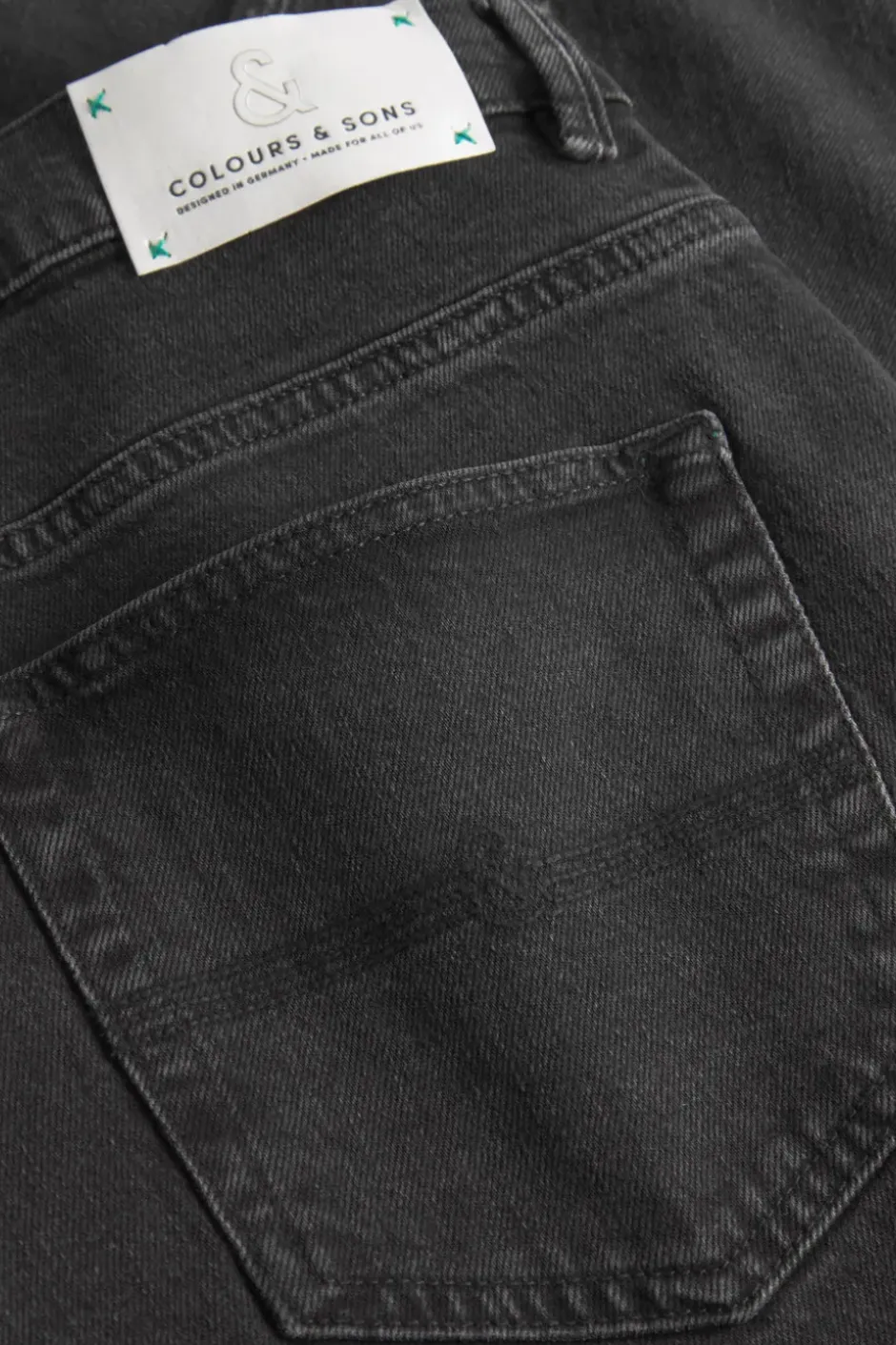 Jeans|Hosen & Jeans*Colours & Sons Denim Cropped Stretch - Washed Black