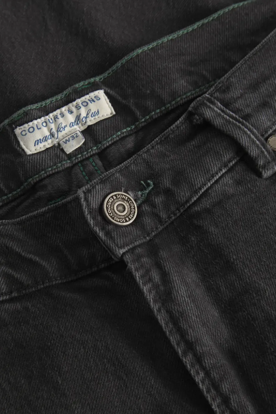 Jeans|Hosen & Jeans*Colours & Sons Denim Cropped Stretch - Washed Black