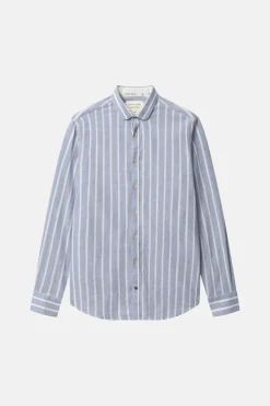 Hemden*Colours & Sons Hemd gestreift Leinenmischung - Denim Stripes