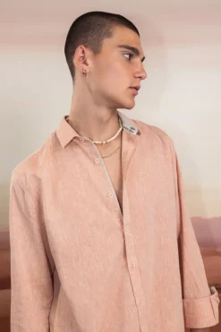 Hemden*Colours & Sons Hemd Leinen Blend - Sienna