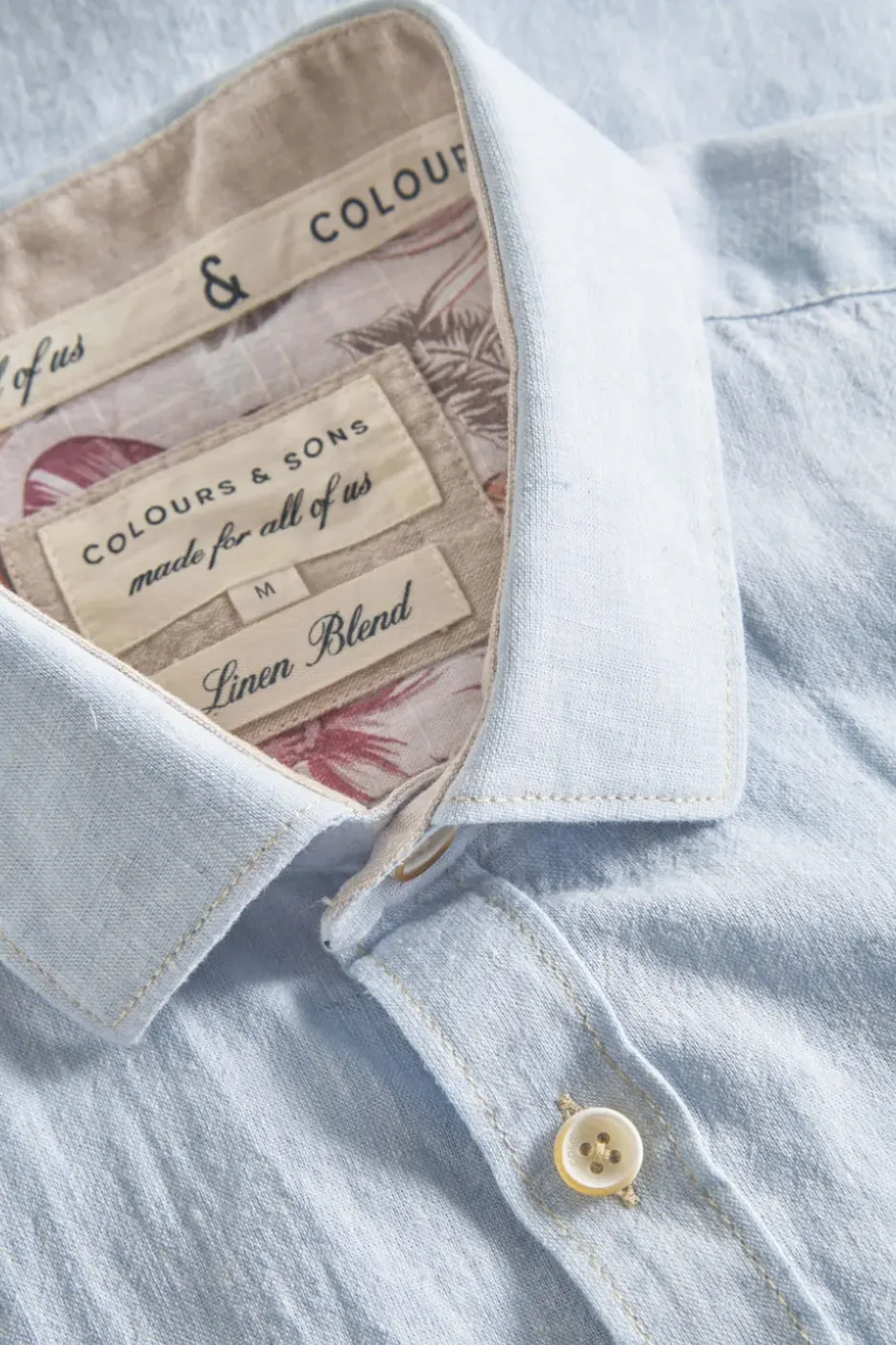 Hemden*Colours & Sons Hemd Leinen Blend - Vintage Blue