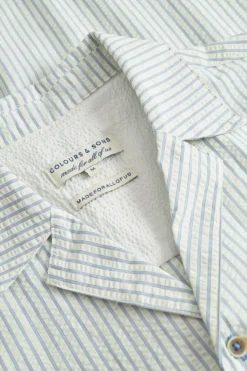 Hemden*Colours & Sons Hemd Seersucker Striped - Blue Stripes