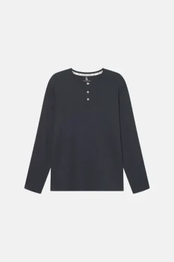 T-Shirts & Polos|Longsleeves*Colours & Sons Henley Shirt Slub - Anthracite