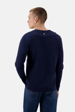 T-Shirts & Polos|Longsleeves*Colours & Sons Henley Shirt Slub - Navy