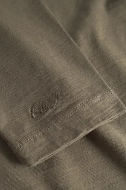 T-Shirts & Polos|Longsleeves*Colours & Sons Henley Shirt Slub - Olive