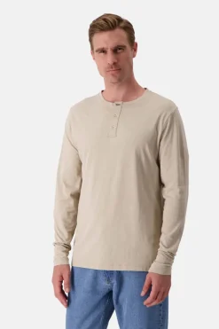 T-Shirts & Polos|Longsleeves*Colours & Sons Henley Shirt Slub - Tent