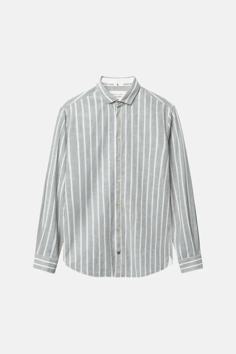Hemden*Colours & Sons Linen Shirt striped - Wasabi Stripes