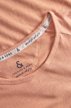 T-Shirts & Polos|Longsleeves*Colours & Sons Longsleeve Slub - Peach