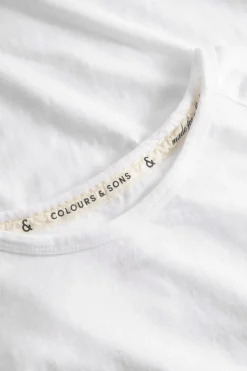 T-Shirts & Polos|Longsleeves*Colours & Sons Longsleeve Slub - White