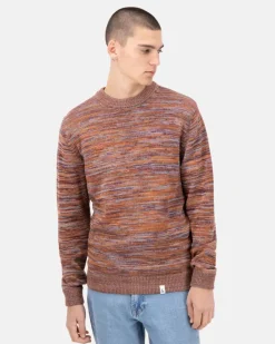 Pullover*Colours & Sons Mouline Pullover - Merlot Mouliné