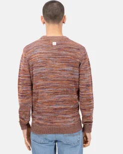 Pullover*Colours & Sons Mouline Pullover - Merlot Mouliné