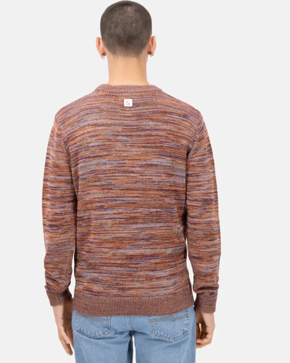 Pullover*Colours & Sons Mouline Pullover - Merlot Mouliné