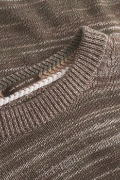 Pullover*Colours & Sons Mouline Pullover - Olive Mouliné