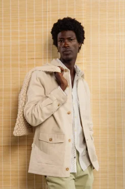 Jacken*Colours & Sons Overshirt Shirt Linen Blend - Offwhite