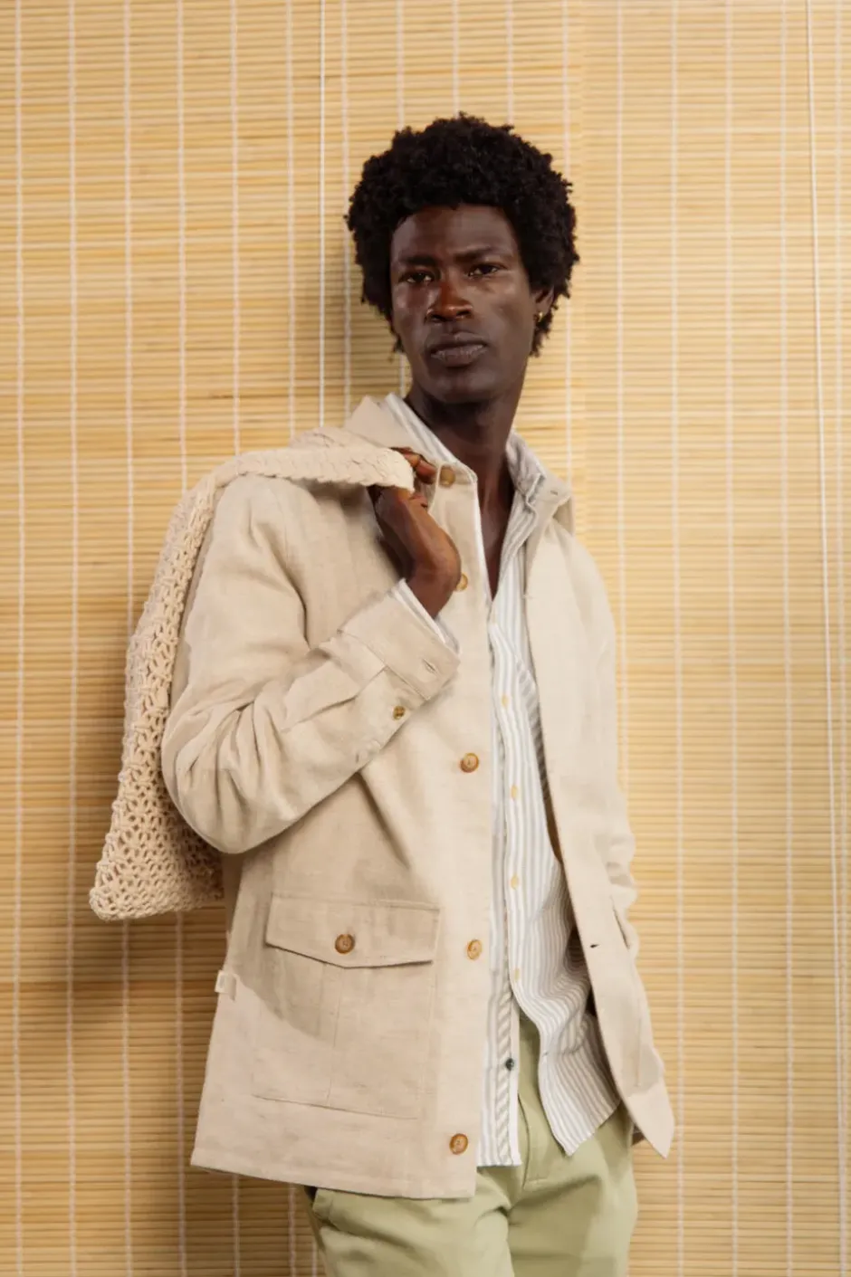 Jacken*Colours & Sons Overshirt Shirt Linen Blend - Offwhite