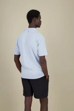 T-Shirts & Polos*Colours & Sons Polo Leinen Blend - Sky