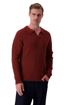 Pullover*Colours & Sons Pullover Johnny Kragen - Brandy