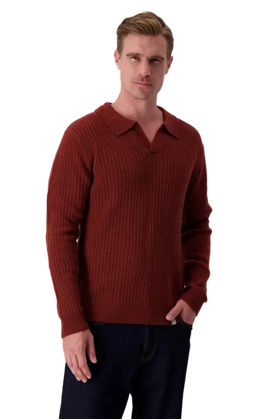 Pullover*Colours & Sons Pullover Johnny Kragen - Brandy
