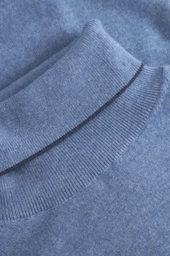 Pullover*Colours & Sons Rollkragen Pullover Merino Blend - Denim