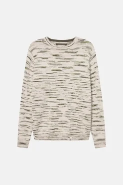Pullover*Colours & Sons Roundneck-Space Dyed - Green Combo