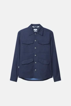 Jacken*Colours & Sons Safari Shirt Linen Blend - Navy