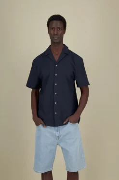 Hemden*Colours & Sons Shirt Seersucker Solid - Navy