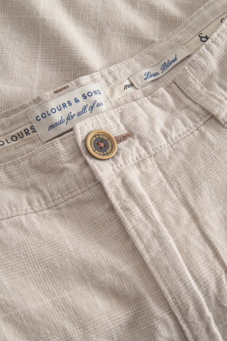 Shorts*Colours & Sons Shorts Leinen Blend - Tent Check