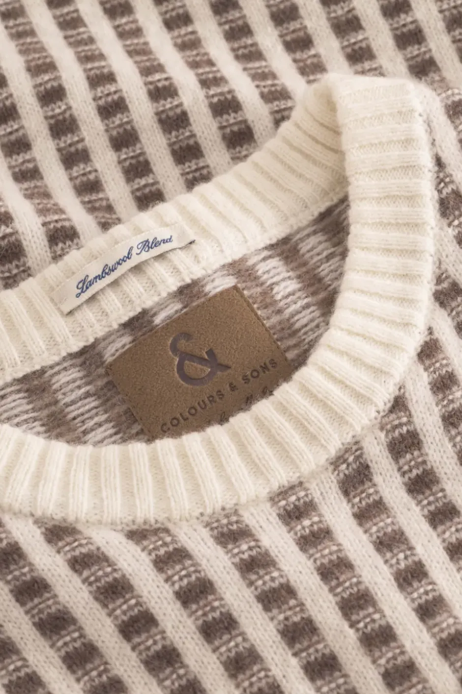 Pullover*Colours & Sons Strickpullover-gemustert - Offwhite-Soil
