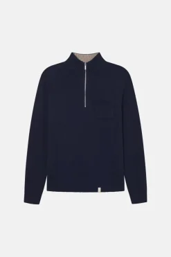 Pullover*Colours & Sons Strickpullover Mock-Zip - Navy