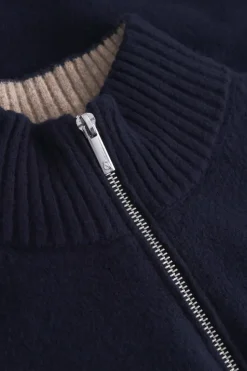 Pullover*Colours & Sons Strickpullover Mock-Zip - Navy