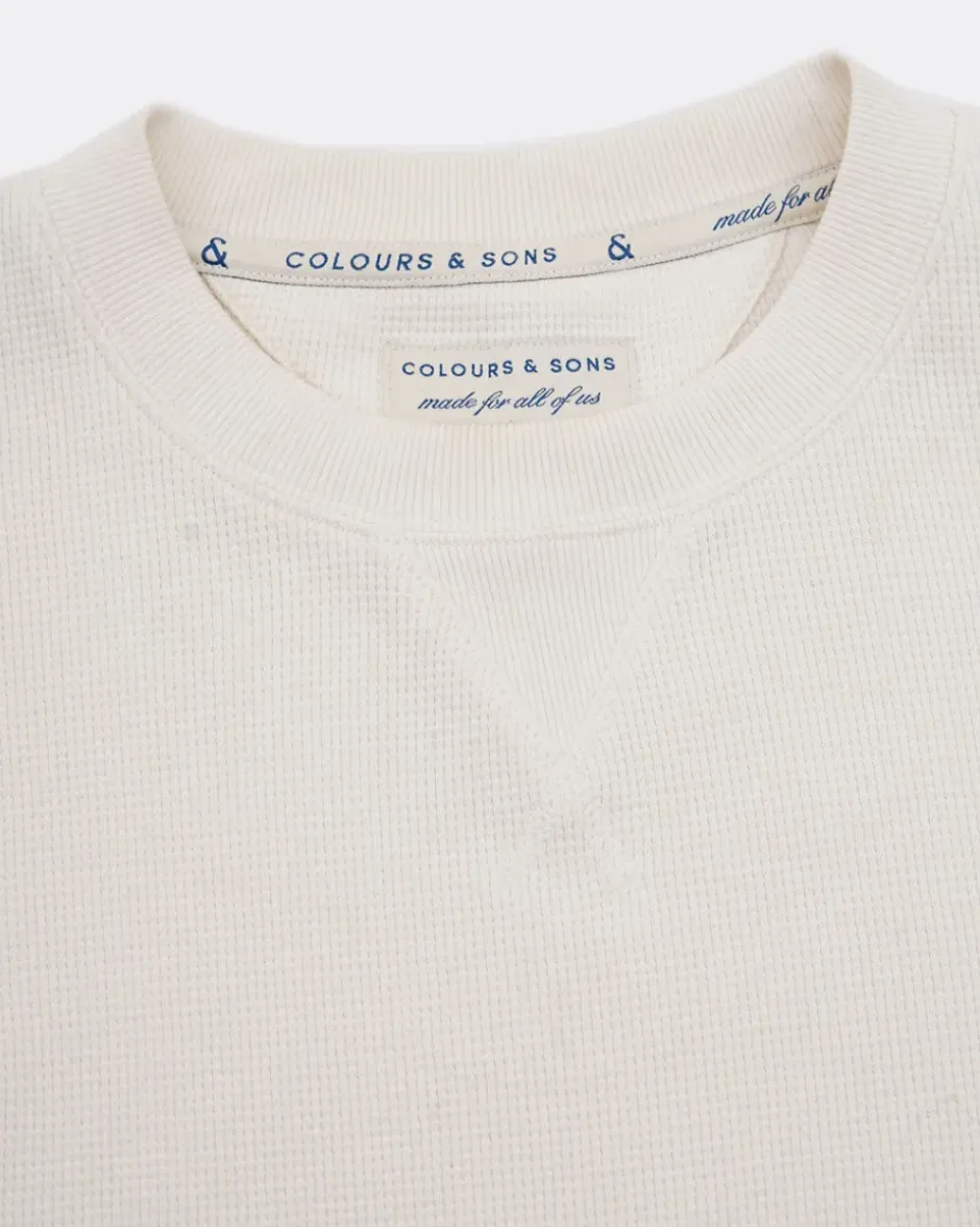 Sweatshirts*Colours & Sons Sweatshirt Strukturiert - Offwhite
