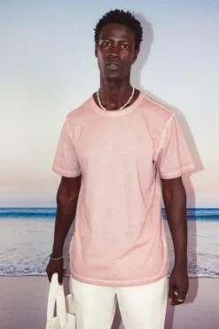 T-Shirts & Polos*Colours & Sons T-Shirt Oil Dyed - Peach