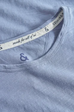 T-Shirts & Polos|T-Shirts & Polos*Colours & Sons T-Shirt Slub - Denim