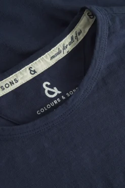 T-Shirts & Polos|T-Shirts & Polos*Colours & Sons T-Shirt Slub - Navy