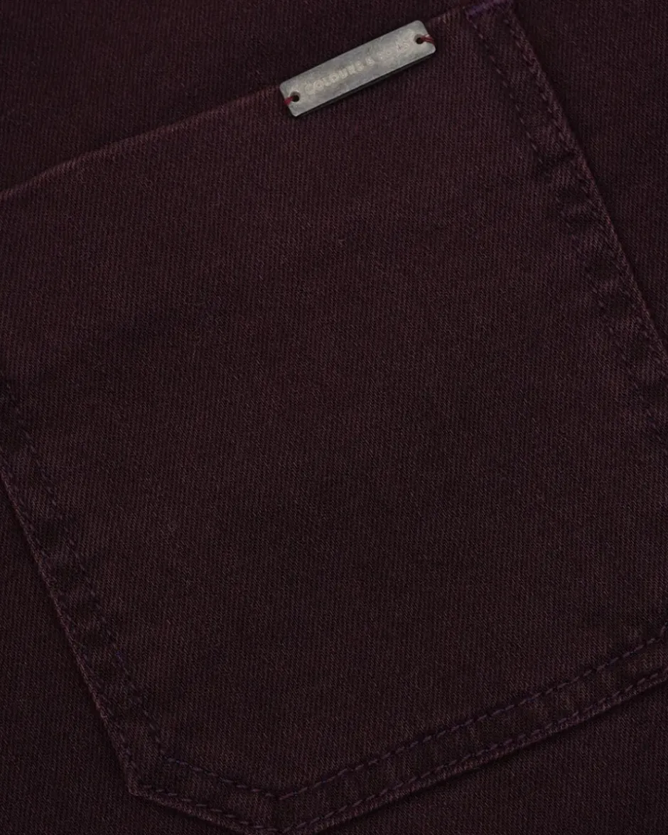 Jacken*Colours & Sons Worker Jacket Coloured Denim - Port Wine