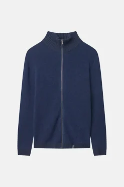 Pullover*Colours & Sons Zip Strickjacke-Bouclé - Navy