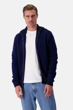 Pullover*Colours & Sons Zip Strickjacke-Bouclé - Navy