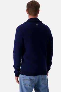 Pullover*Colours & Sons Zip Strickjacke-Bouclé - Navy